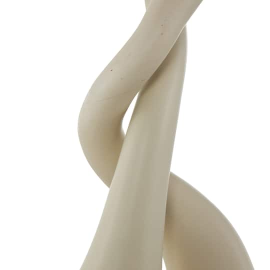 Beige Ceramic Swan Intertwined Decorative Sculpture Set